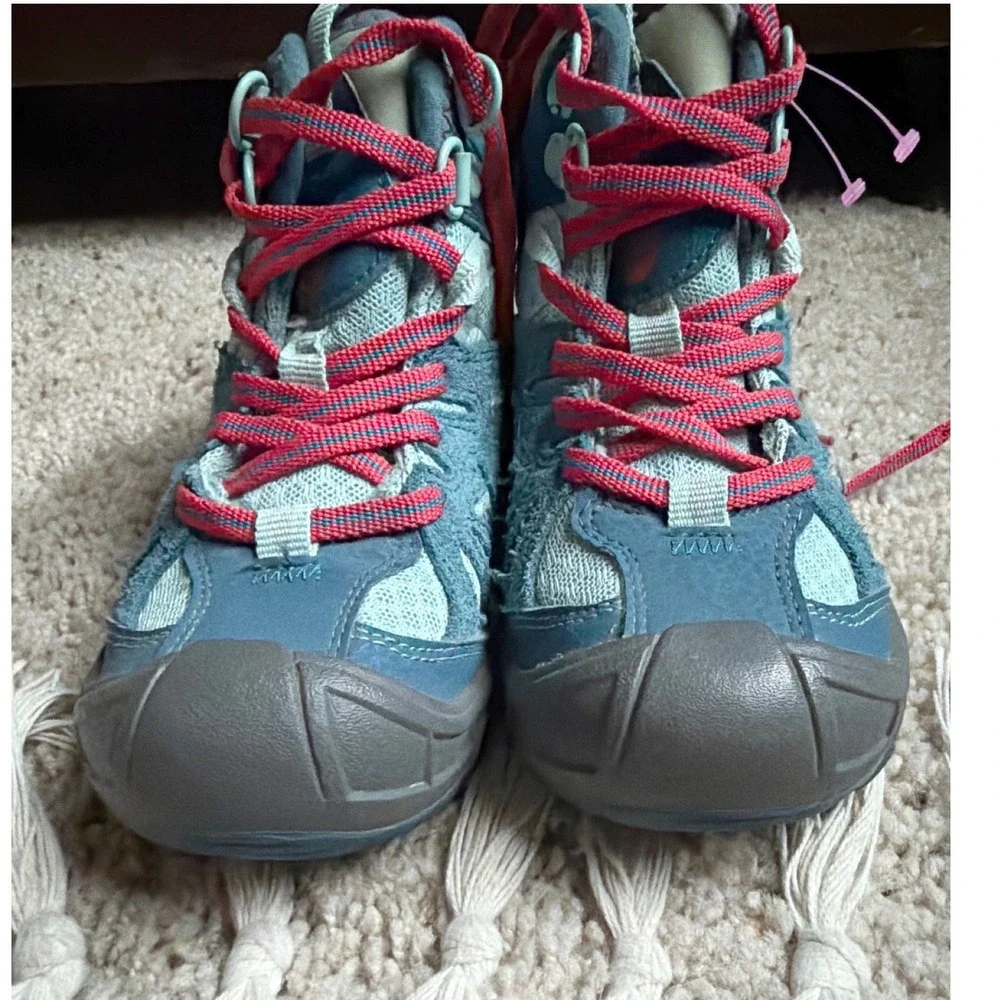 Merrell Capra Mid Hiking Boots Boys Size 11 Blue Green Waterproof Trail Winter
